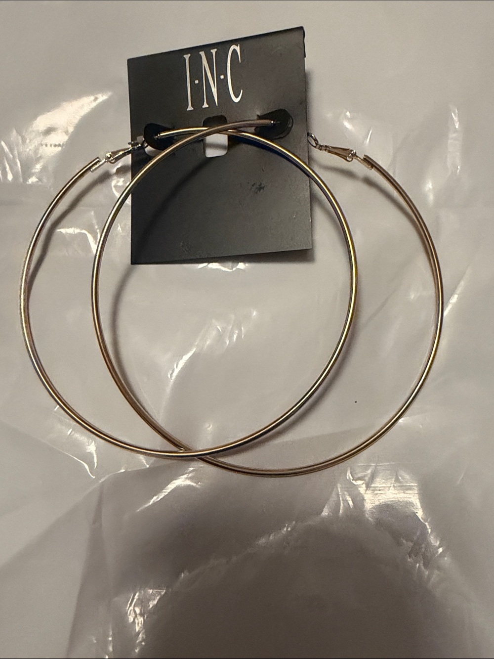 INC International Concepts Slim Gold Hoop Earrings